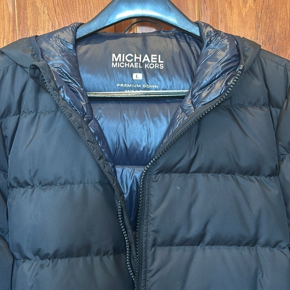 ❄️MICHAEL Michael Kors EUC Men's Down Black Puffer Jacket - Picture 4 of 14
